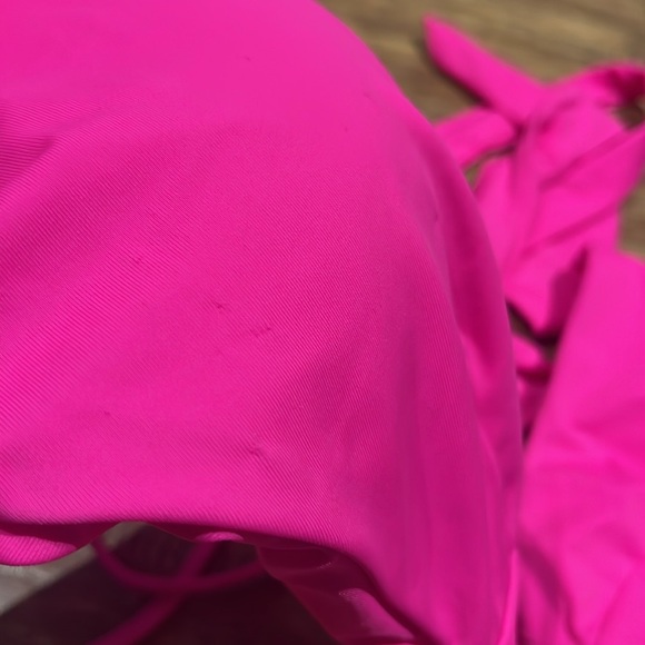 Neon pink wrap around tie up padded bikini top - Picture 10 of 10